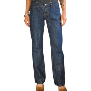 TeX by Max Azria Midrise Straight Leg Jeans Size 28 Dark Blue